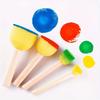 24pcs Yellow Sponge Paint Brushes/Round Mushroom Heads/Durable Rubber/for Graffiti, Painting, And Art Projects