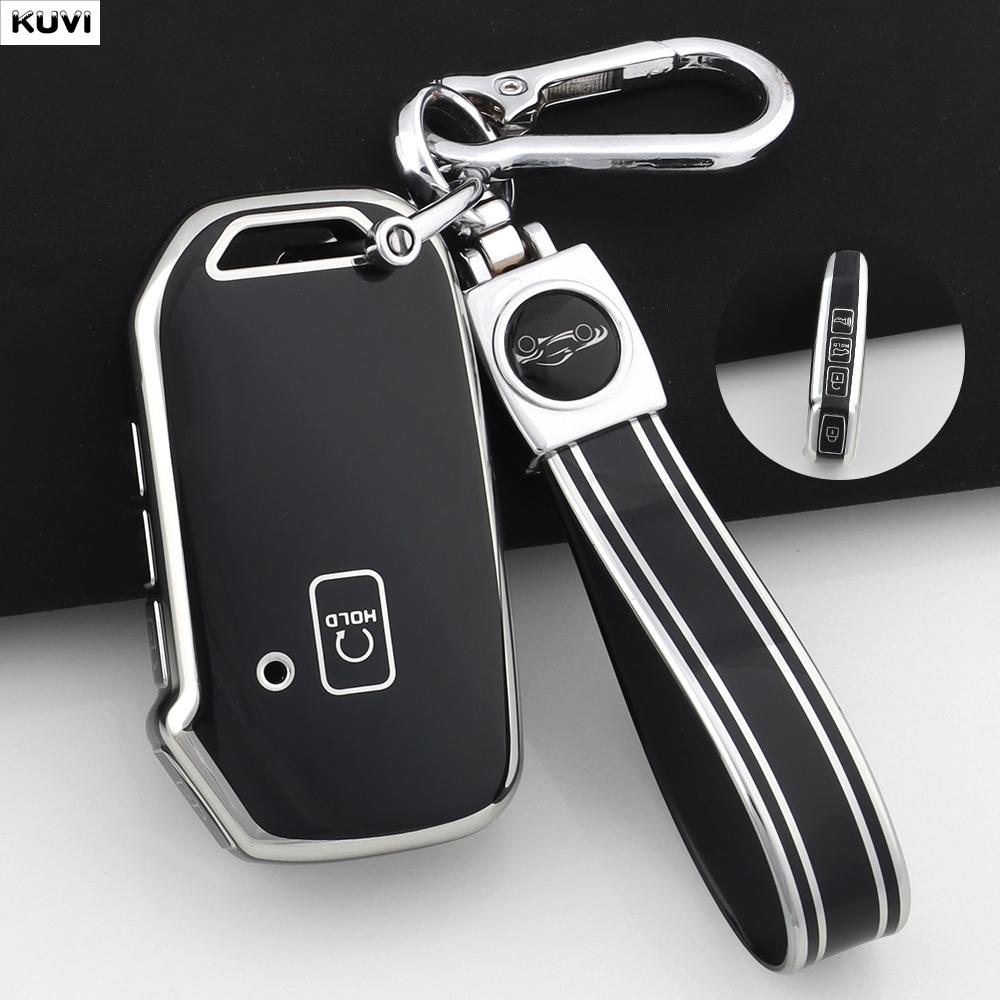 Tpu Car Remote Holder Fob Keychian Case Cover For Kia Telluride Sx Sportage R K5 Gt Line Seltos Accessories