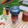 Portable Camping Mini Heater Stainless Steel Camping Stove Warming Stove Cover for Outdoor Backpacking Hiking Traveling BBQ