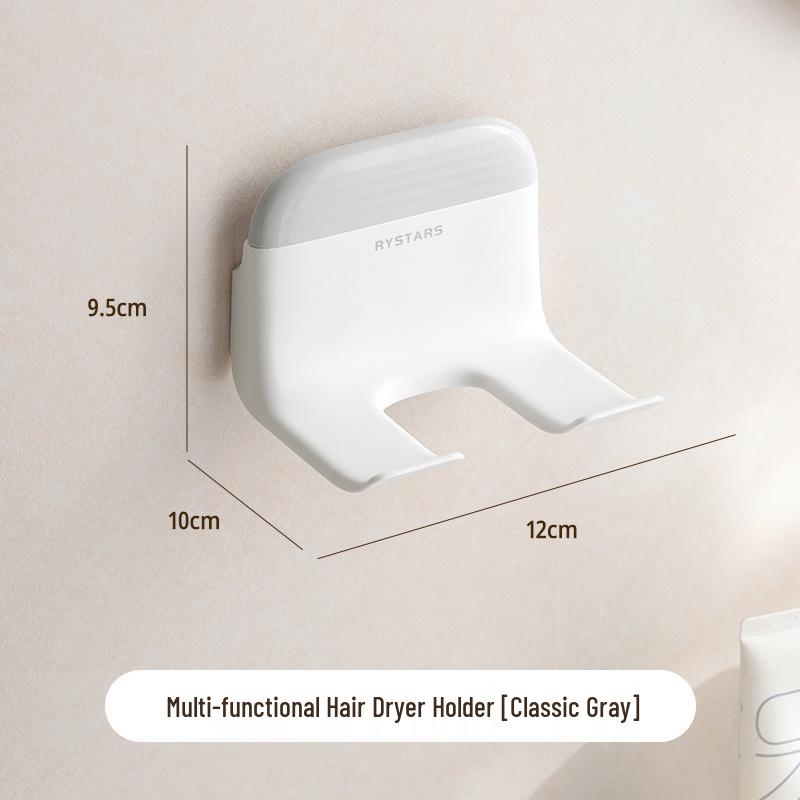 Dopamine 2-in-1 Wall-Mount Hair Dryer & Wiper Holder for Bathroom