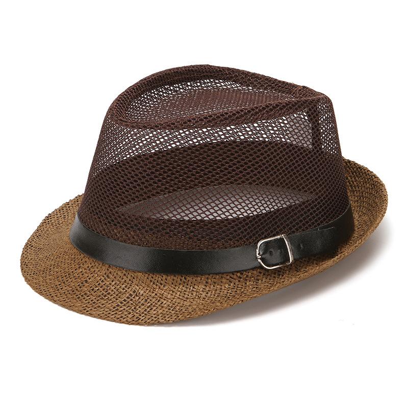 New Fashion Summer Casual Unisex Beach Brim Jazz Sun Hat Panama Hat Paper Straw Women Men Cap With Breathable