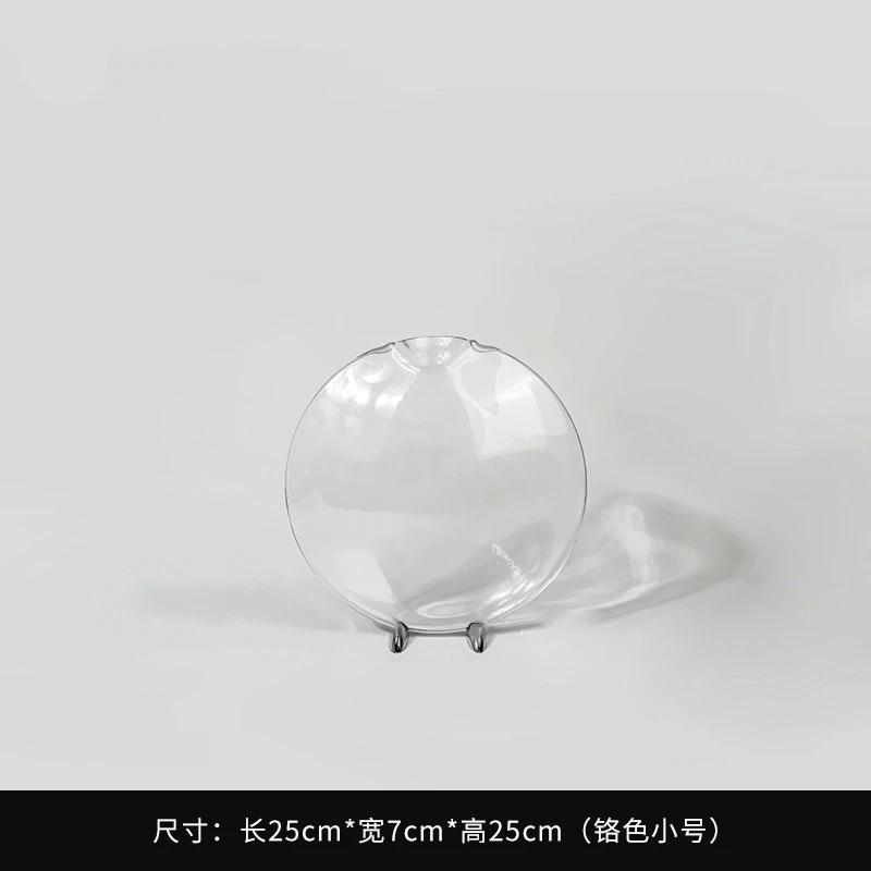 

Modern Glass And Metal Fish Mouth Vase Elegant Home Decor Living Room Entryway Accent Stylish Floral Arrangement