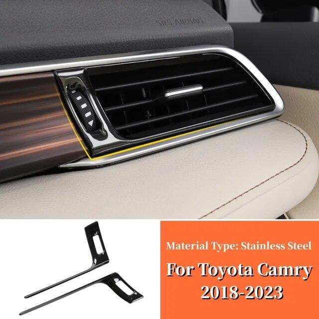 For Toyota Camry XV70 2018-2022 2023 Stainless Steel Car Interior Accessories Auto Side Air Condition Vent Outlet Cover Trims