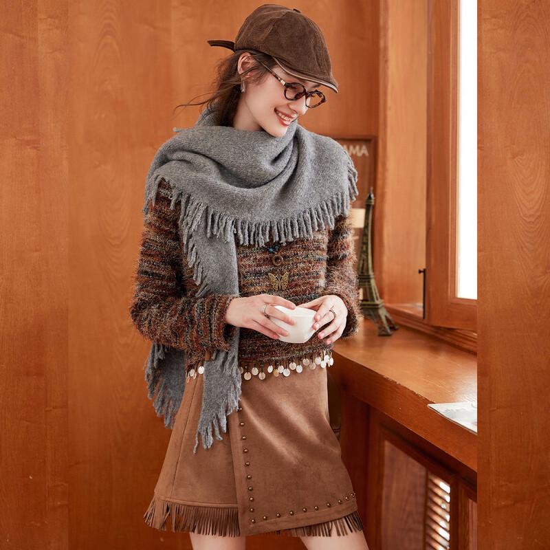 

Women s Elegant Fringe Sequin Knit Top