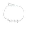 Korean Style Elegant S925 Sterling Silver Petal Bracelet for Women – Light Luxury Zircon for a High-End Feel