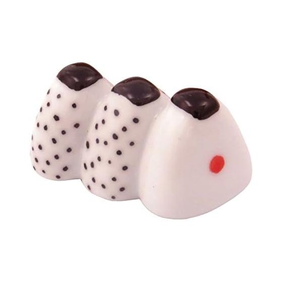 Hasamiyaki Kyosen Kiln Rice Ball (Sesame Salt) Chopstick Rest, Approx. 4cm Diameter, Porcelain, Dishwasher Safe, Made in Japan
