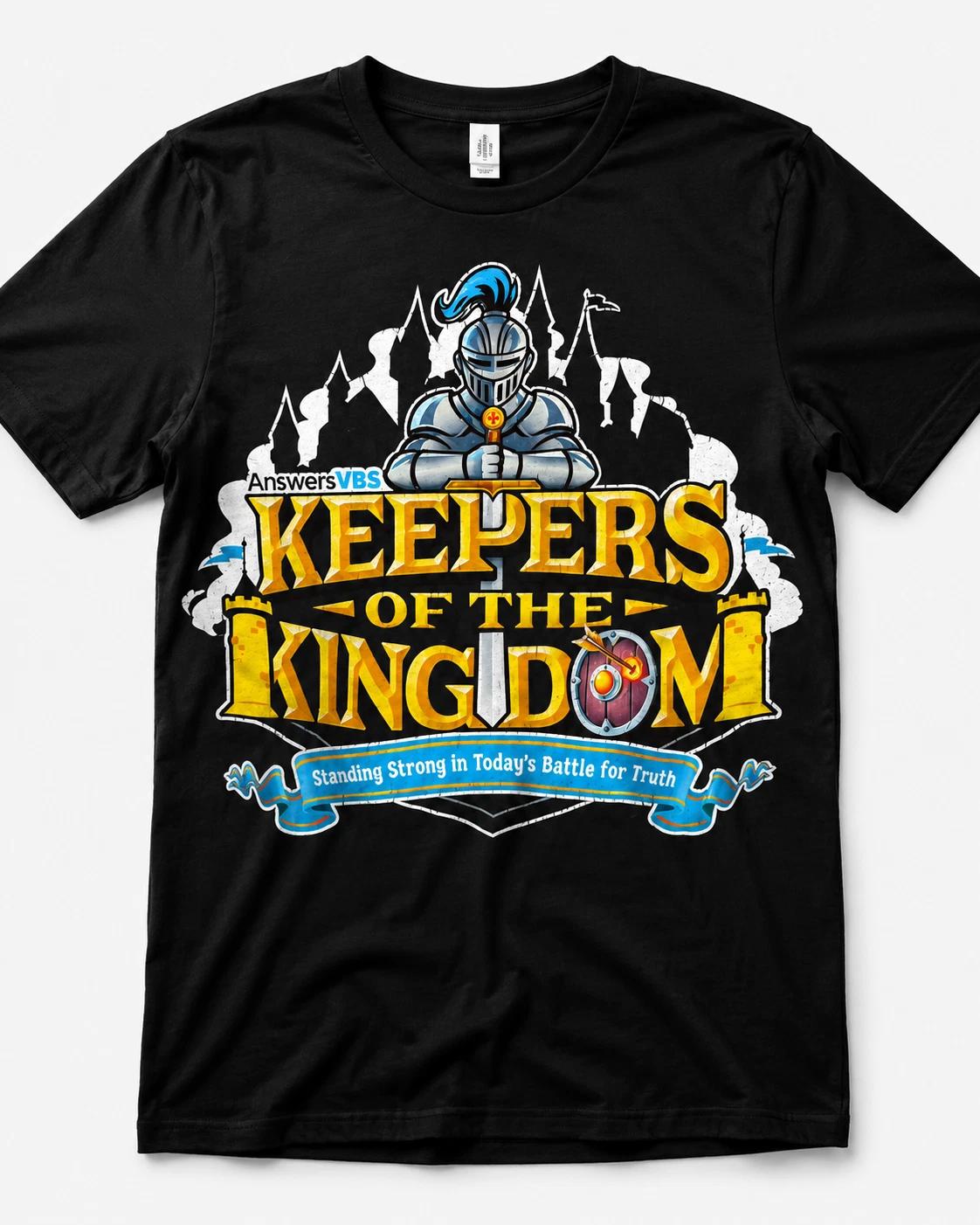 Keepers of the Kingdom Christian T-Shirt | Faith Based Knight Graphic Tee | VBS XXXL