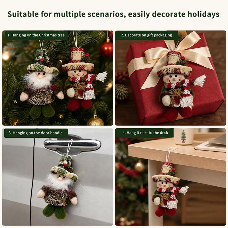Handmade Christmas Plush Toy Pendant With Soft Texture And Festive Appearance For Home Holiday Decor Christmas Party Display