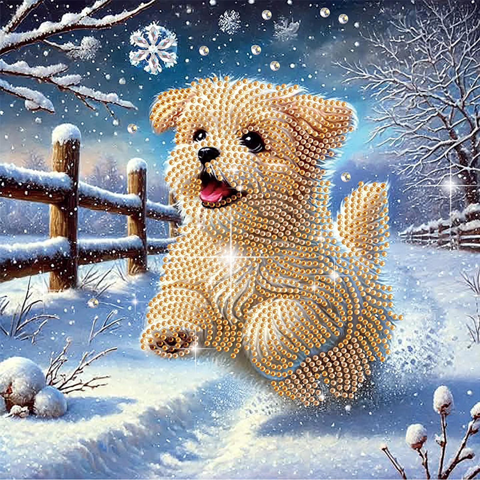 

Winter Animals 5D DIY Diamond Art Painting Kits for Home Wall Decor Diamond Art Kits DIY Gem Art Diamond Painting Kits 30x30cm