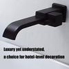 Single Handle Wall Mounted Copper Faucet Easy Installation Heat Resistant Coating Tap for Bathroom Basins Kitchen Sink