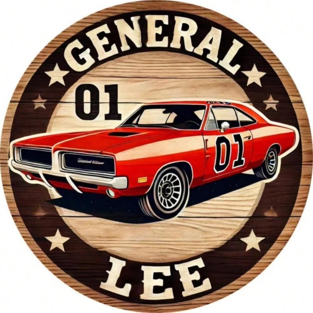 Iron Metal Wall Art Sign Vintage Car Pattern Rustic Tin Decor Home Office Gift