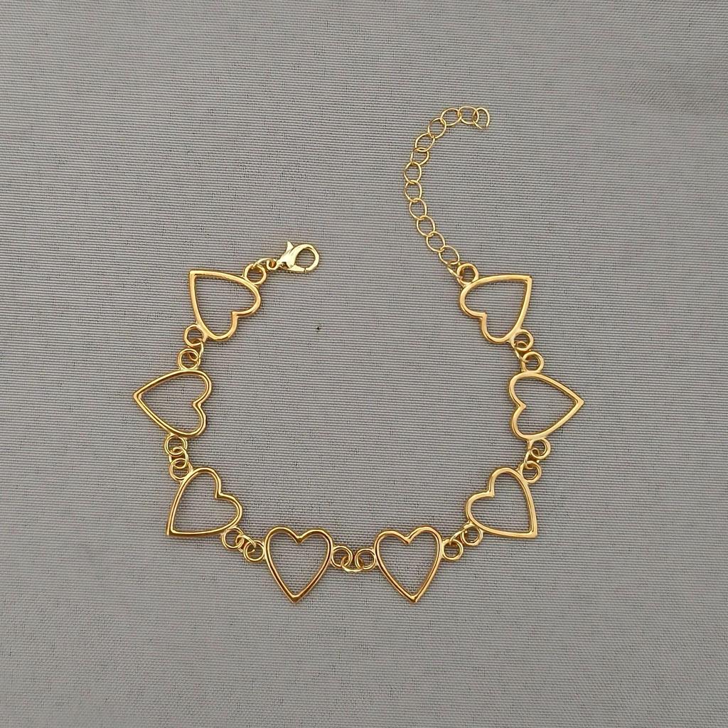 European & American Beach Vacation Heart Anklet - Hollow Heart Chain Jewelry for Women