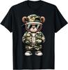 Kamuflážní Hip Hop Medvídek Camouflage Gangsta Streetwear Hustle Tričko Unisex Tričko