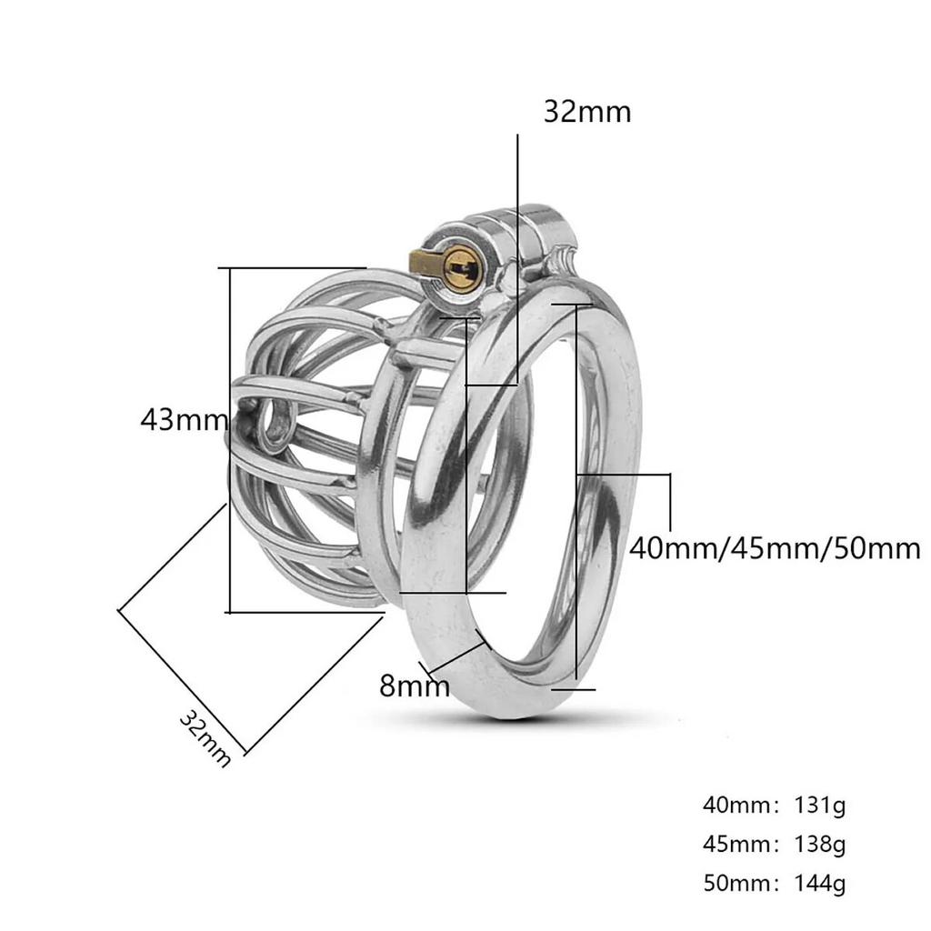 2024 New Metal Chastity Cage Male 2 Type Cock Cage Penis Ring Slave Bondage SM Sissy Gay Chastity Devices Adult Sex Toys For Men