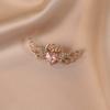Love Angel Wings Anti-glare Brooch High-end and Light Luxury Design Niche Brooch for Women's Shirts