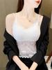 Damen Spitze Rückenfrei Überkreuz Camisole Mit Gepolstertem Halt Für Frühjahrsmode