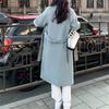Tooxika New Autumn And Winter Commuter Solid Color Wool Coat For Women Mid-length Lace-up Wool Coat