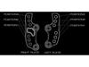 POSH FAITH Motorcycle Supplies Step Up Plate Ninja 250 Gold