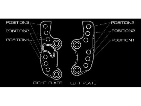 POSH FAITH Motorcycle Supplies Step Up Plate Ninja 250 Gold