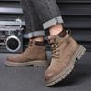 Men's Boots Outdoor Casual Shoes Fashion Leather Platform Male Ankle Boots High Top Work Men Shoes  Lace-up Boots