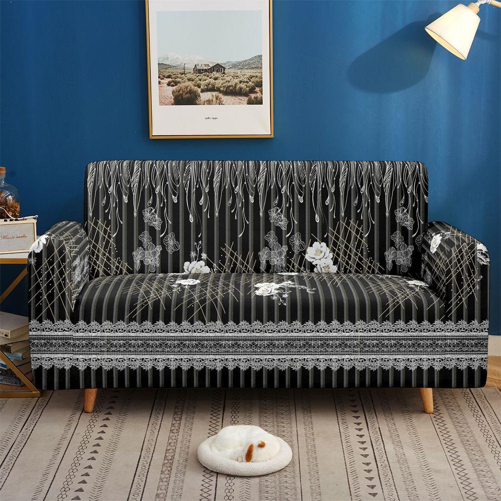 Small Floral Non-Slip Elastic Sofa Cover Pad Universal All-Inclusive Sofa Cover 3D Digital Printing