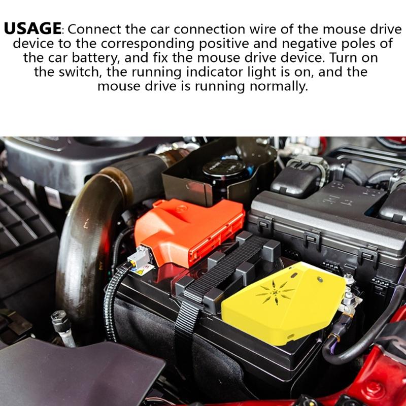 Vehicle Marten Mouse Deterrents Systems, Multifrequency Ultrasonic and Light Emission, Plugs and Play, Easy Installation