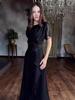 Elegant Autumn 2025 Women's Short Sleeve Long Dress