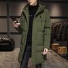 Mid-length Down Jackets Men's Plus-size Cotton-padded Clothes Winter Trend Loose Hooded Cotton-padded Jackets Warm and Thick Cotton-padded Clothes