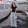 Woodpecker Women's Flutter Sleeve Slim Fit Round Neck T-shirt