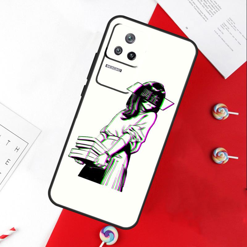 

Sad Japanese Aesthetic Art Cover For Xiaomi 14 Ultra 15 13 11T 12T 13T 14T Pro POCO X7 Pro X3 X5 X6 M6 F5 F6 Pro Case For POCO M6 Pro