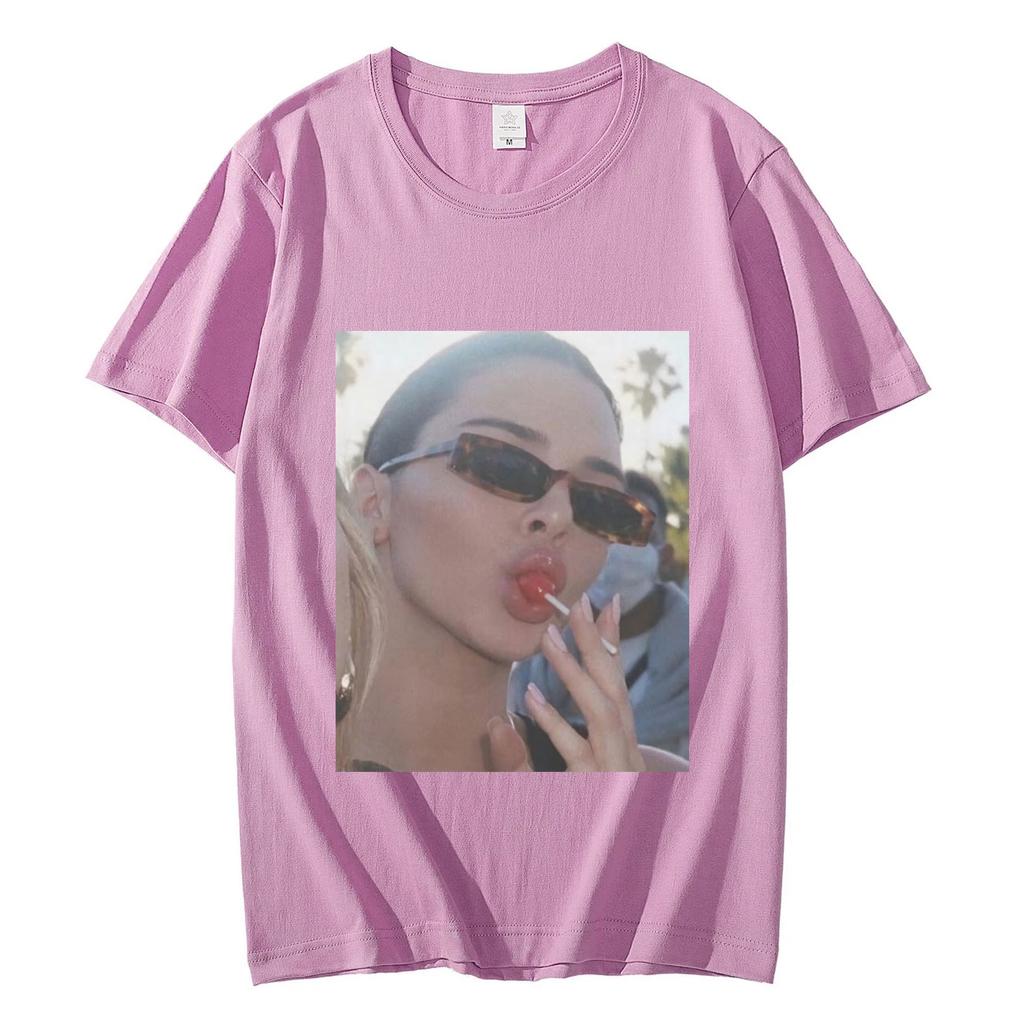 Kendall Jenner Graphic T Shirts Men Women Fashion Aesthetics Oversized Tshirt Summer Casual Pure Cotton Short Sleeve Tshirts