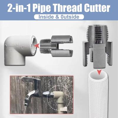 Utensile Elettrico per Filettare Tubi dell'Acqua 4/6 - Kit Filettatore per Tubi in PVC Compatibile con Trapano Elettrico, Utensile per Creare Filettature PVC 1/2" 3/4"