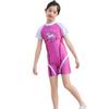Boys' Colorful Sun Protection Short-Sleeve Swimsuit: Breathable, Stretchy, Quick-Dry, Easy On/Off, Fun Beachwear