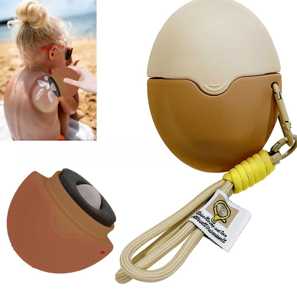 

Qriginality Detachable Silicone Sunscreen Applicator Silicone Lotion Roller Ergonomic Sunscreen Tool Skincare Self-Care Innovative Beauty Tools рожевий