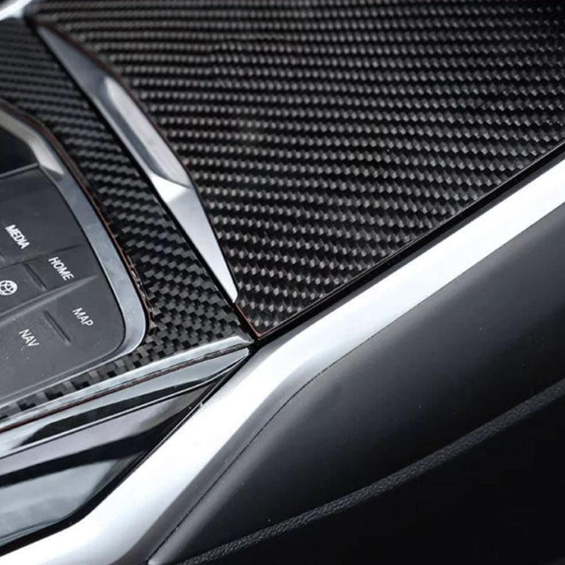 For BMW 3 Series G20 G28    LHD Car Styling Soft Carbon Fiber Center Console Gear Shift Panel Cover Frame Trim