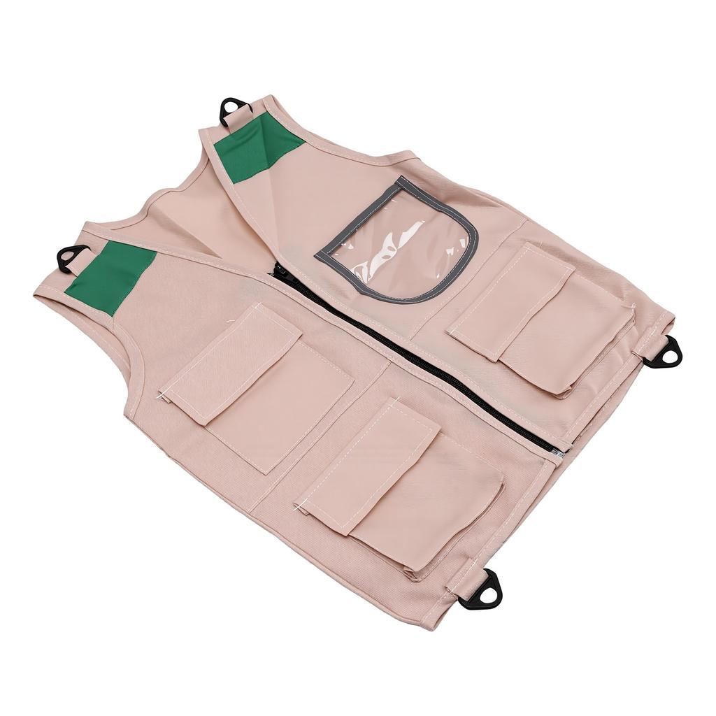 Kids Explorer Vest with Hat Breathable Multi Pocket Gear Loops Role Play Lightweight Kids Safari Vest
