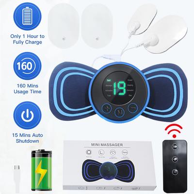 Rechargeable Neck Massager 8 Modes EMS Low Frequency Pulse Remote Control For Muscle Relaxation Pain Relief