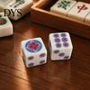 Jeu Multijoueur Dés 2 Pièces 25 MM Set Mahjong, Décoratif pour Jeu de Société, Plateau Facile à Lire Fête Thème Casino, Accessoires Mah Jongg, Cadeau Hommes Femmes