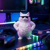Lustige coole Katze Statue 3D gedruckte süße Katze in Sonnenbrille Figur skurrile Kätzchen Verzierung für Büroschreibtisch Dekoration Geschenke für Katzenliebhaber
