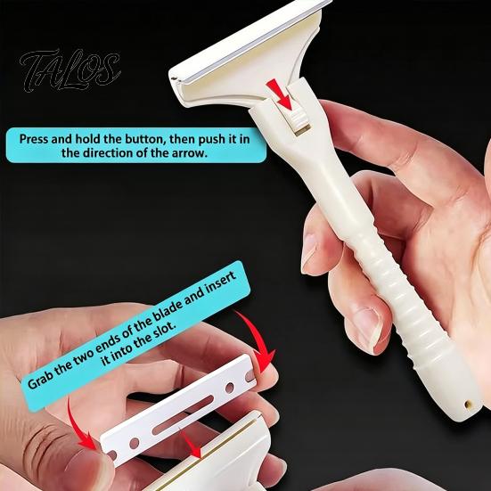 Food Processing Tool Pig Hair Removal Tool, T-Shaped Handle Stainless Steel Blade Scraper, T Shaped Scraper Easy Fat for Meat And Scraping Kitchen