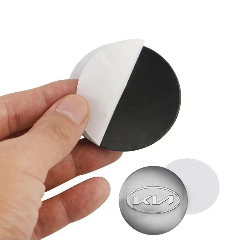 2026 Hot Car Sticker 4Pcs 56mm Car Wheel Center Hub Cap Badge sticker Auto styling For KIA EV6 Sorento Niro Stinger Ceed Carniva