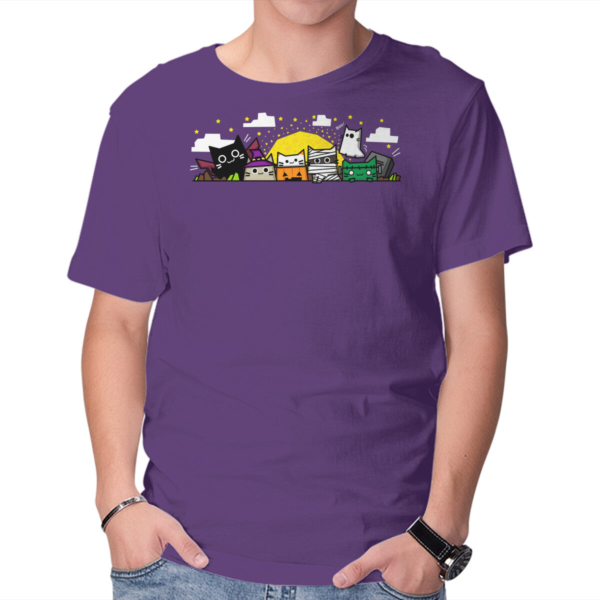 Unisex Crew Neck T-Shirt The Spooky Dudes Graphic Short Sleeve Casual Tee XXL