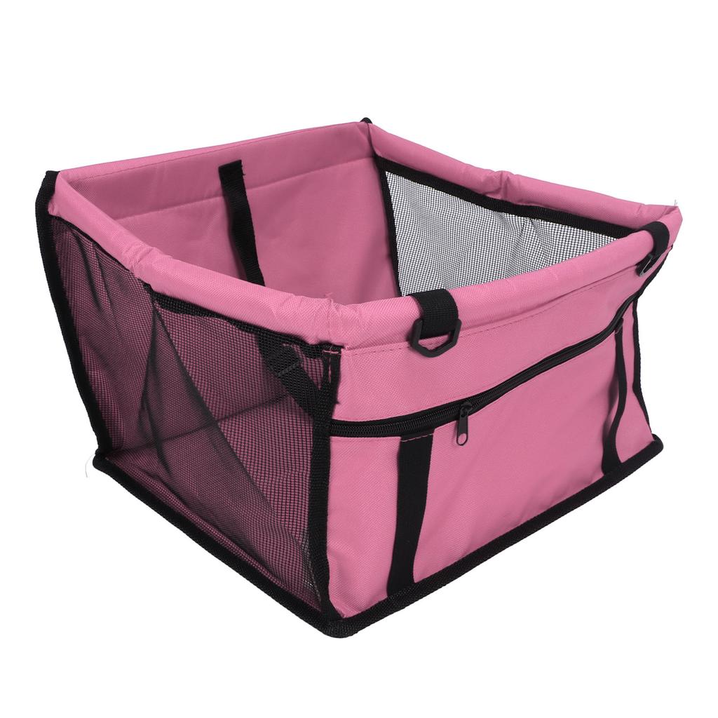 Pet Car Seat Waterproof Breathable Prevent Slip Adjustable Straps Dog Car Basket with Safety Leash