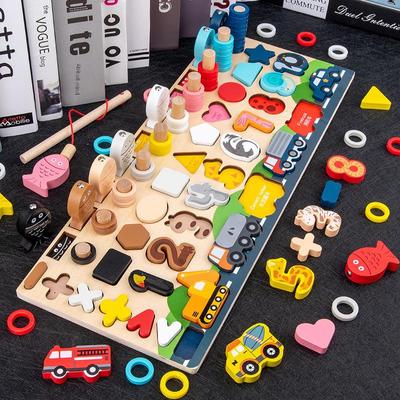 Magnetisches Angel-Puzzlebrett für Kinder: Früherziehungsspielzeug mit Buchstaben, Zahlen & Formen für 2- bis 4-Jährige