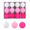 Set of 12 Velvet Touch Christmas Ornaments Lightweight 6CM Flocked Christmas Balls for Office and Home Ambiances