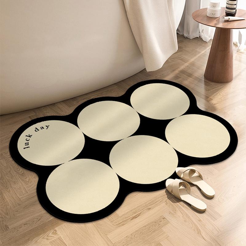 Luxury Diatomite Bathroom Shower Bath Mat Absorbent Foot Mats Non-slip Quick Dry Toilet Rugs Carpet Doormat Washable