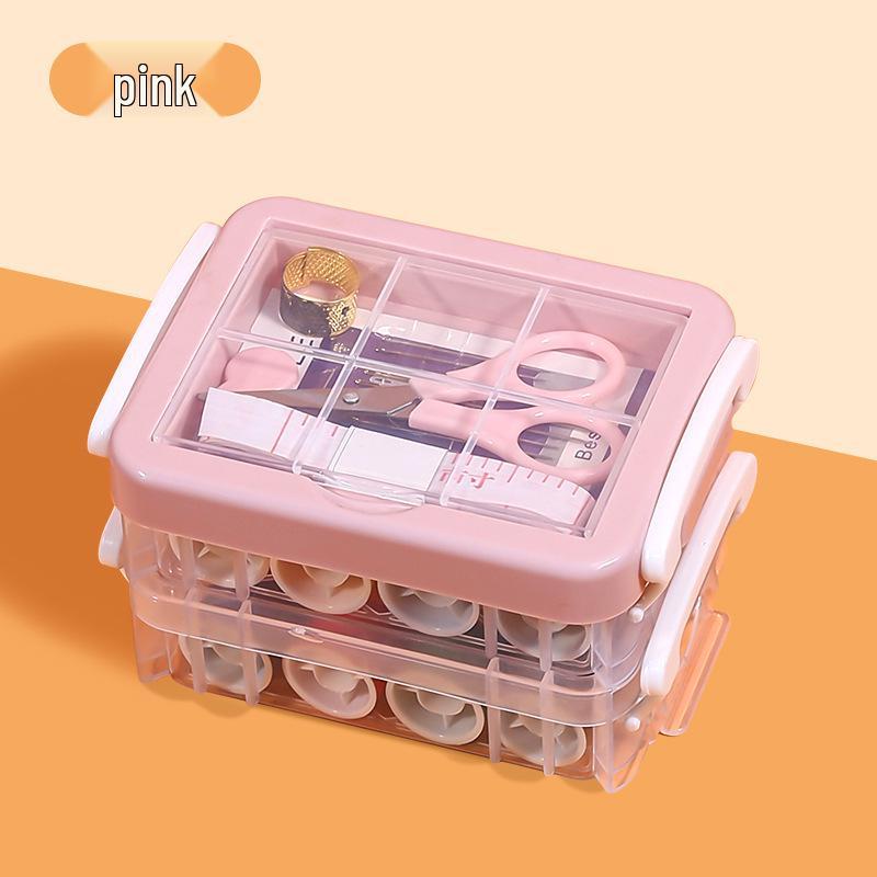 Zestaw do szycia o wysokiej przenośności: 30 Pudełek do Przechowywania, Duża Torba na Nici i Igły, 3-Poziomowy Zestaw Domowy do Napraw i Projektów Rękodzieła