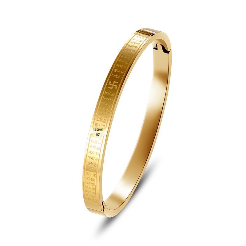 Women's Titanium Steel Bracelet with Inlaid Diamonds - Elegant Starry Design, Non-Fading, INS Style, High-End Full Diamond Bangle.