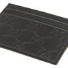 Gucci Monogram Logo Embossed Leather Card Holder Women Card Holder Black 233166-CWC10-1000