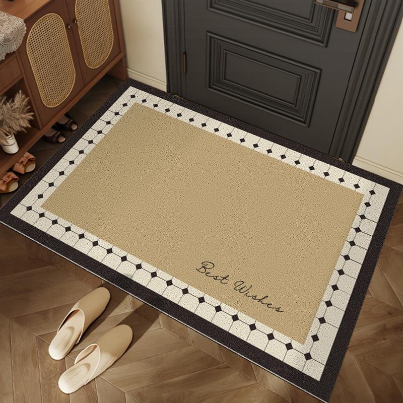 Retro Customizable Dirt Resistant Door Mat Scraping Mud and Soil Household Entrance Door Mat Home Foyer Entrance Mat